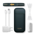 Комплект IQOS 2.4Plus, Черный + 6 пачек стиков в подарок