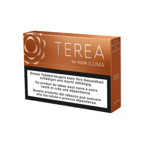 Стики TEREA Amber KZ — упаковка TEREA для IQOS ILUMA, насыщенный табачный вкус, крепкие, фото ILUMA IQOS